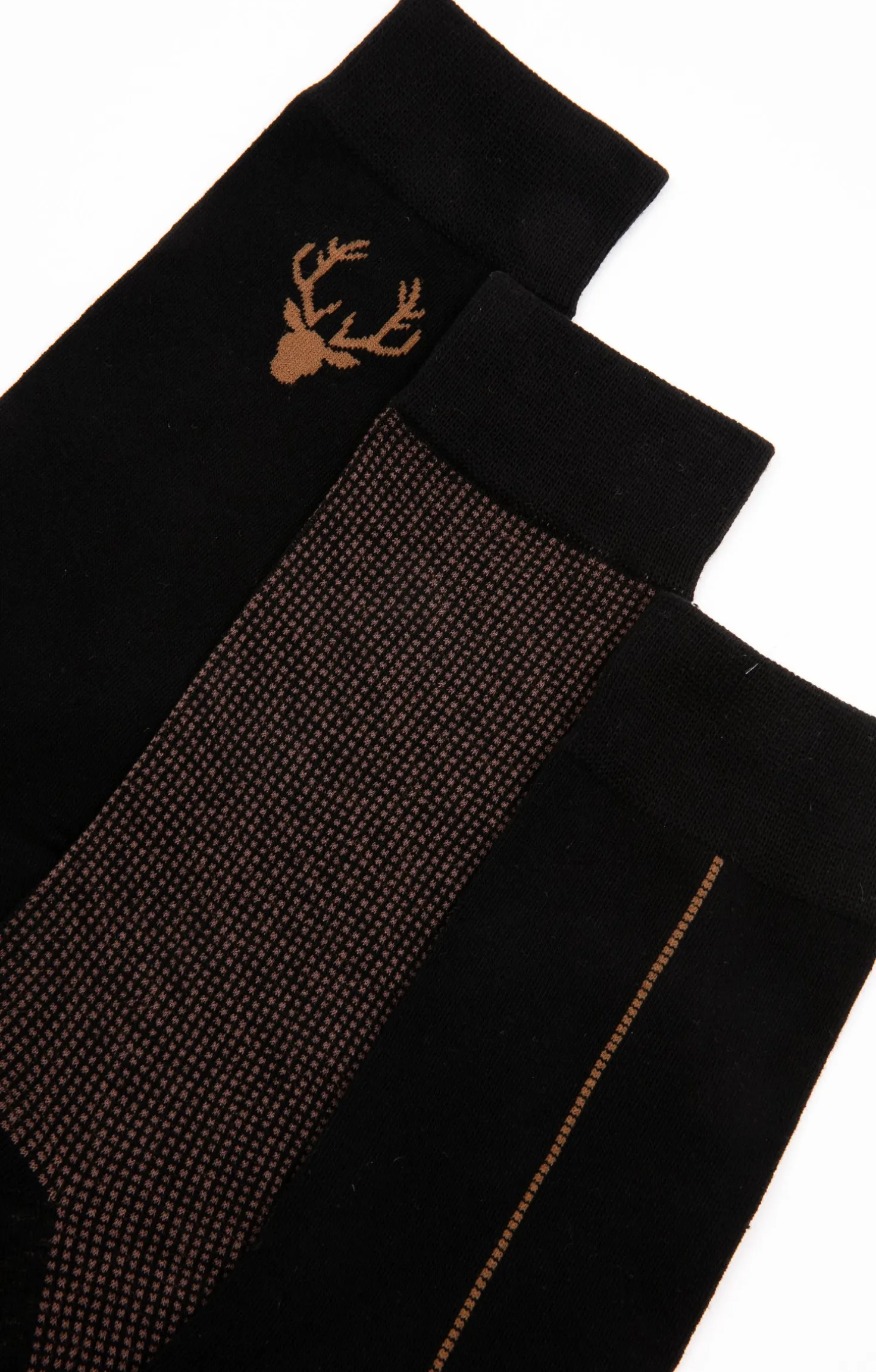 Armand Thiery Lot de 3 paires de chaussettes STAG - Noir New