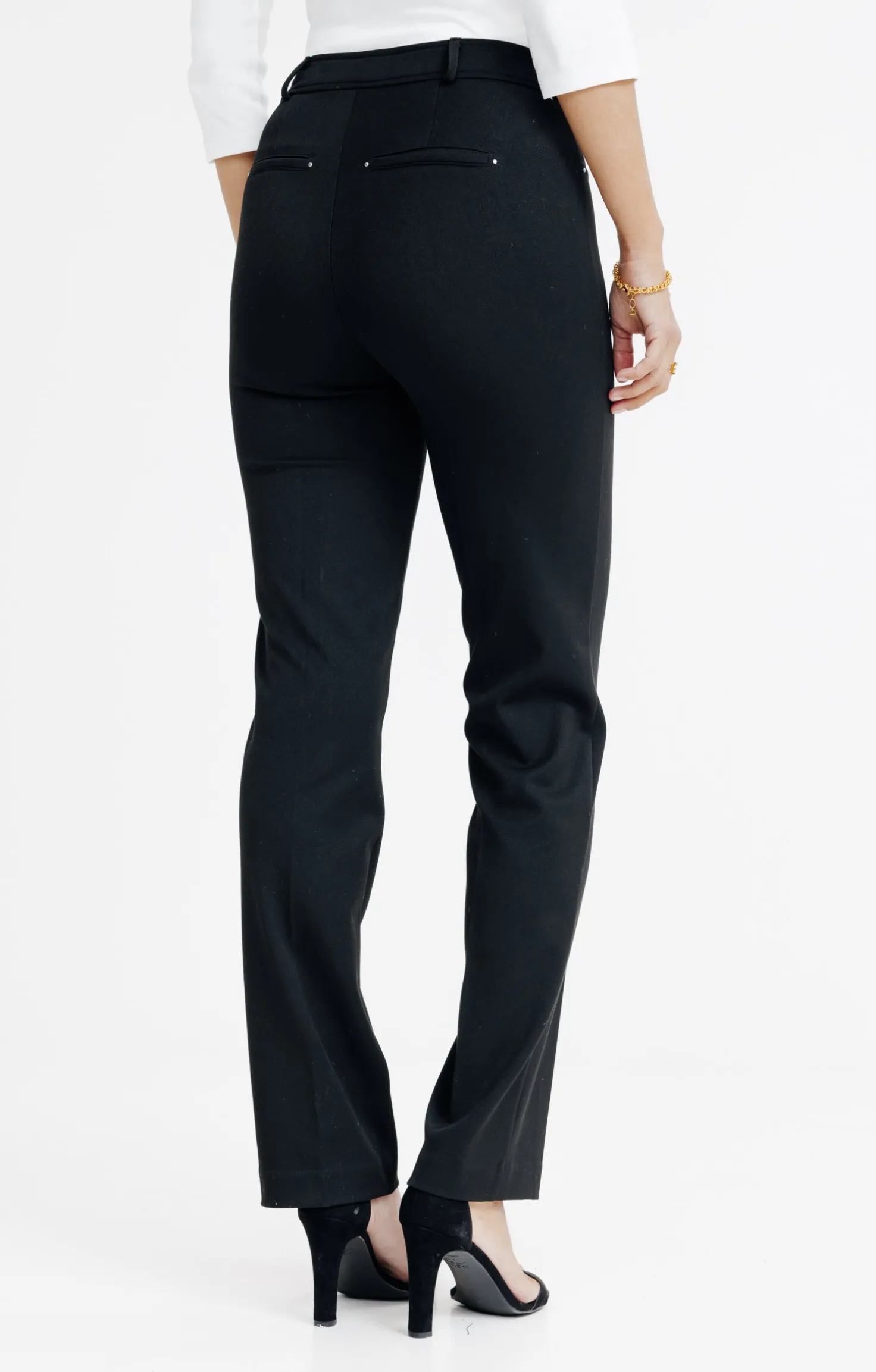Armand Thiery Pantalon montage lorenzo détails strass - Noir Best Sale